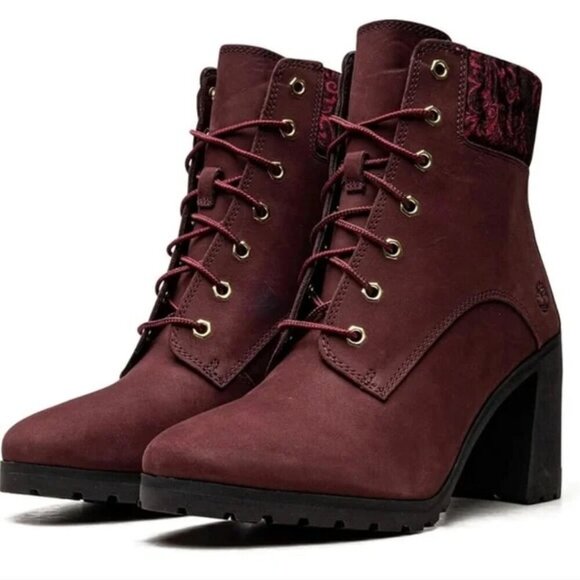 TIMBERLAND | Women's Burgundy Heel Boot Tim's 9.5 - Picture 1 of 9